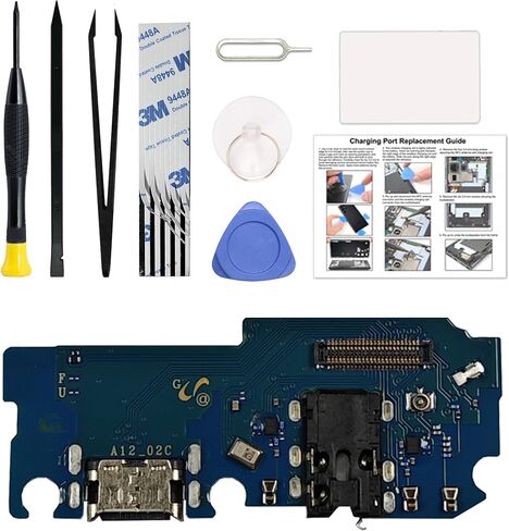 Charging Port Replacement Kit Compatible with Galaxy A12 US Version, SM-A125F, SM-A125M, SM-A125U, SM-A125U1, SM-A125W Dock Board USB-C Connector, with Instruction Manual, Toolkit in Saudi Arabia