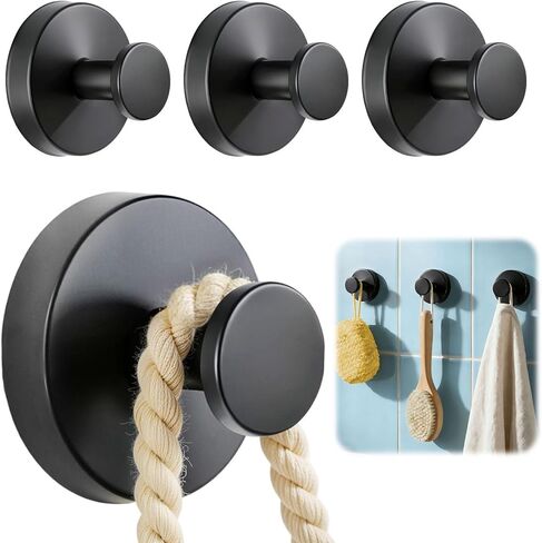 4 Packs Suction Cup Hooks for Shower, Heavy-Duty Wreath Hangers for Front Door, No Drill Glass Door Shower Suction Hooks No Damage for Walls Bathroom Kitchen Window Mirror Tile Towel Coat Robe Loofah in Kuwait