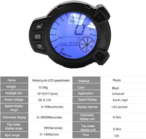 Motorcycle Speedometer Gauge for BWS125 BWS 125 Motorcycle LED Adjustable Tachometer 10000 RPM Optional Backlight Digital Odemeter Meter in Saudi Arabia