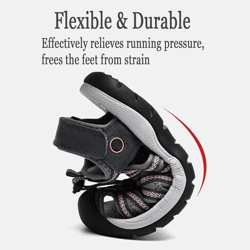 Women's Closed Toe Sport Sandals Lightweight Hiking Water Shoes Athletic Outdoor Walking Sandals in Saudi Arabia