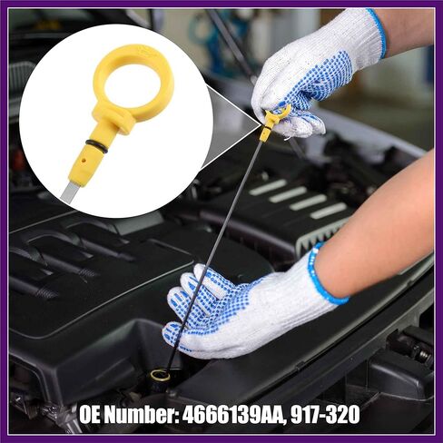 Car Engine Oil Dipstick for Dodge Caravan with 3.3 Engine 2006-2007 Oil Level Dipstick Oil Trans Level Dip 4666139AA Plastic Stainless Steel Premium Fit Design in Saudi Arabia