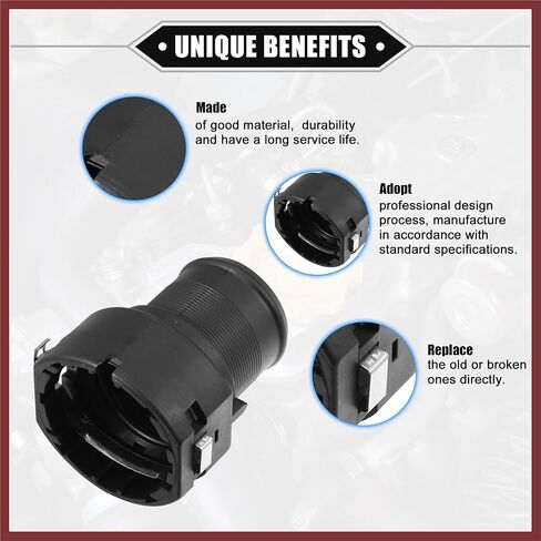 Lower Radiator Connector Hose Compatible for Hyundai Tucson 2016-2021, Durable Plastic Black Inner Replace Parts in Saudi Arabia