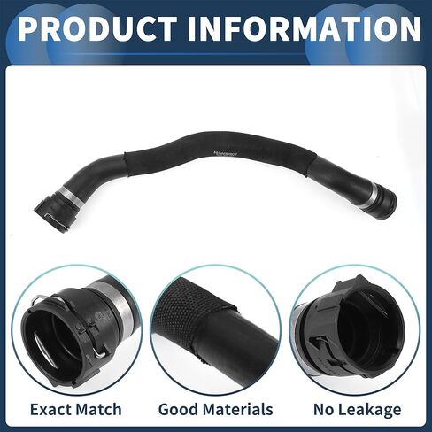 خرطوم المبرد خرطوم السخان رقم 8R0121101 لأودي Q5 2.0L 2011-2012 المطاط الأسود 1 قطعة أنبوب التبريد ختم جيد in Kuwait