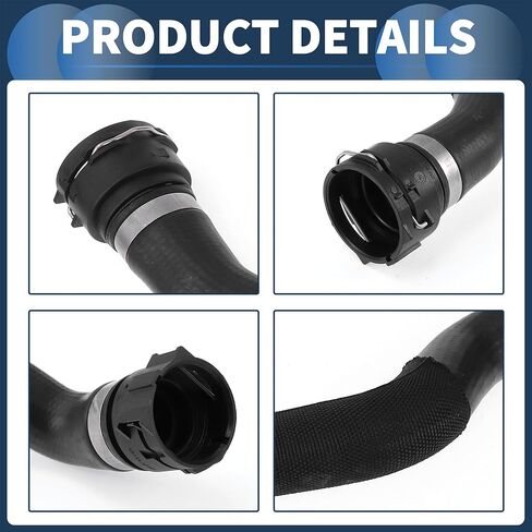 خرطوم المبرد خرطوم السخان رقم 8R0121101 لأودي Q5 2.0L 2011-2012 المطاط الأسود 1 قطعة أنبوب التبريد ختم جيد in Kuwait