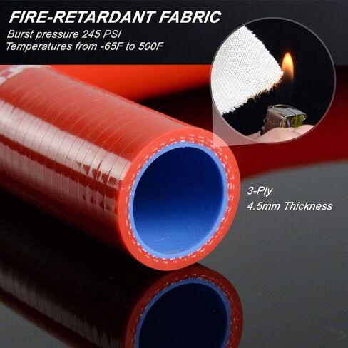 Silicone Upper Lower Radiator Coolant Hose with Clamps compatible with Chevy Silverado 1999 2000 2001 2002 2003 2004 2005 2006 in Kuwait