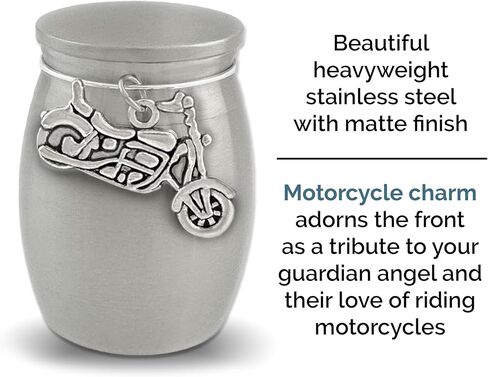 Mini Motorcycle Urn for Human Ashes Small Individual Sized Cremation Urn for Biker Keepsake Stainless Steel Motorcycle Ashes Keepsake in Saudi Arabia