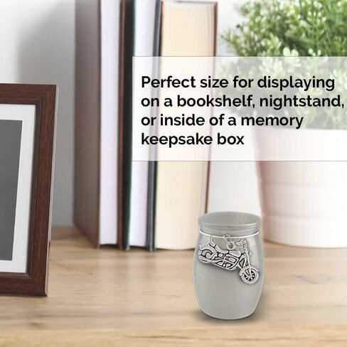 Mini Motorcycle Urn for Human Ashes Small Individual Sized Cremation Urn for Biker Keepsake Stainless Steel Motorcycle Ashes Keepsake in Saudi Arabia