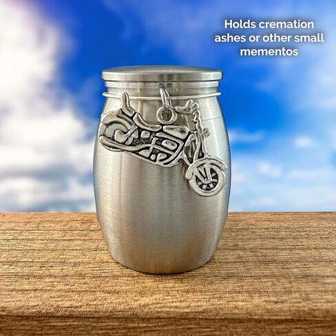 Mini Motorcycle Urn for Human Ashes Small Individual Sized Cremation Urn for Biker Keepsake Stainless Steel Motorcycle Ashes Keepsake in Saudi Arabia