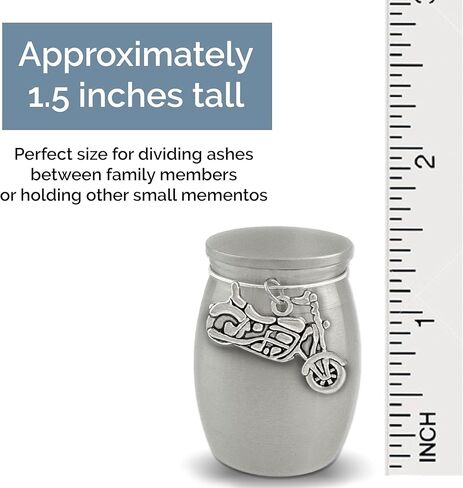 Mini Motorcycle Urn for Human Ashes Small Individual Sized Cremation Urn for Biker Keepsake Stainless Steel Motorcycle Ashes Keepsake in Saudi Arabia