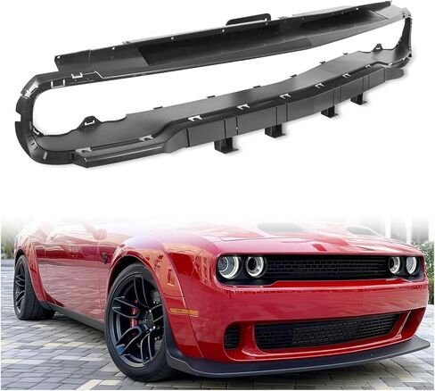 Lower Grill Reinforcement Compatible with 2015-2023 Dodge Challenger Bumper Front Black Grille Reinforcement Plastic(ABS) Replacement for 68258751AB CH1202105 in Saudi Arabia