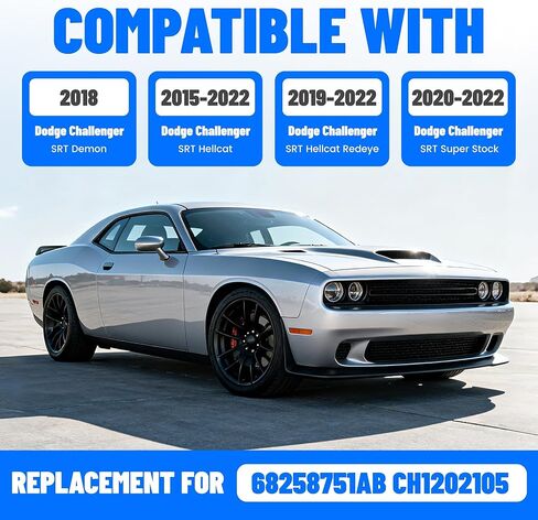 Lower Grill Reinforcement Compatible with 2015-2023 Dodge Challenger Bumper Front Black Grille Reinforcement Plastic(ABS) Replacement for 68258751AB CH1202105 in Saudi Arabia
