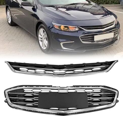 Front Bumper Upper Lower Grille For 2016 2017 2018 Chevy Malibu L/LS/LT Honeycomb Mesh Grill in Kuwait
