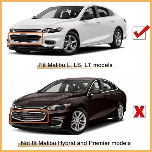 Front Bumper Upper Lower Grille For 2016 2017 2018 Chevy Malibu L/LS/LT Honeycomb Mesh Grill in Kuwait