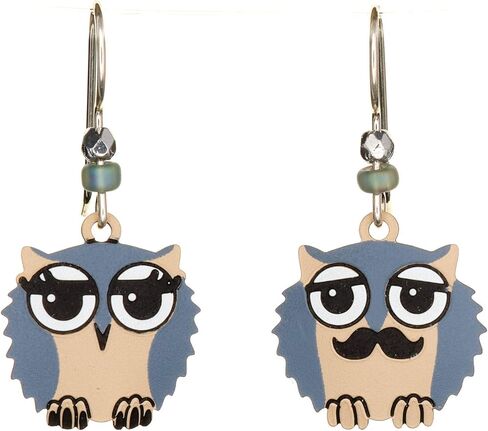 سيينا السماء الرمادية وتان السيد والسيدة البومة تتدلى الأقراط، رمادي / تان in Kuwait