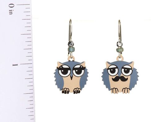 سيينا السماء الرمادية وتان السيد والسيدة البومة تتدلى الأقراط، رمادي / تان in Kuwait