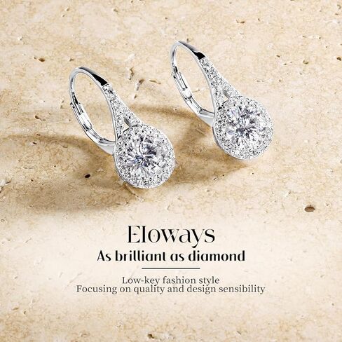 Moissanite Drop Earrings, 2.28Ct, D Color, VVS1, 925 Sterling Silver Dangle Drop Earrings for Women Hypoallergenic Moissanite Leverback Dangle Earrings, Delicate Wedding Birthday Jewelry Gifts in Saudi Arabia