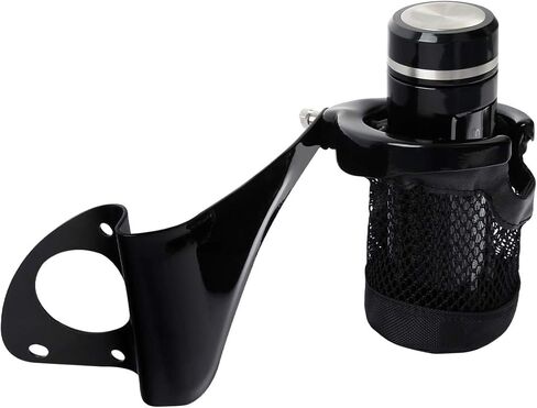 TCT-MOTORPARTS Drink Cup Holder Passenger Fits for Harley Touring Tri Glide Ultra Classic 15-23 in Saudi Arabia