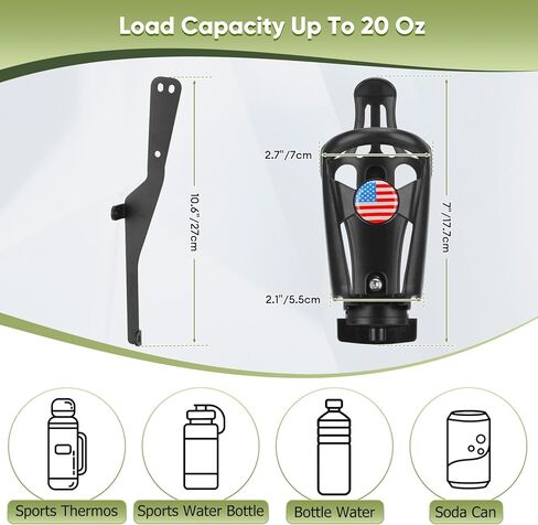 Mototcycle Drink Holder for Can-Am Ryker, Driver Right Side Mount, 12-20 oz, Adjustable Cup Holder Kit for Can-Am Ryker 600/900/ Rally 2019-2025 for Sport Edition 2022-2025, Water Bottle Cage in Kuwait