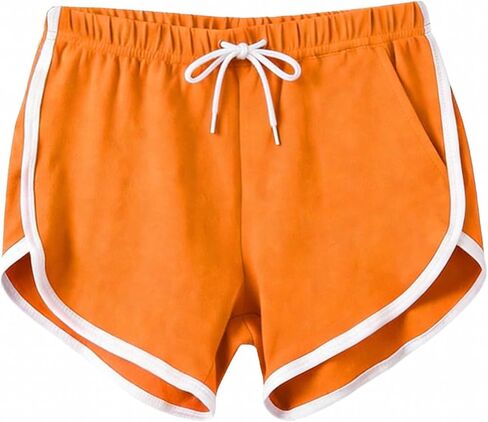 Athletic Shorts for Women Yoga High Waisted Dolphin Shorts Running Short Pants Drawstring Summer Bottoms with Pockets in Kuwait