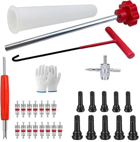 31PCS Quick Change Tire Valve Core Tool Kit - for Car, Truck, SUV, ATV, Motorcycle - Fits 11.3mm Rim Holes - Replace Valve Stems (TR413,TR414) in Saudi Arabia