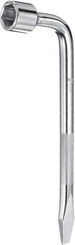HARFINGTON Car Spare Tire Lug Wrench 23mm Carbon Steel l Type Slotted End Hexagon Socket Wrench L-Shaped Tire Repair Tool for Automobile Repair in Saudi Arabia