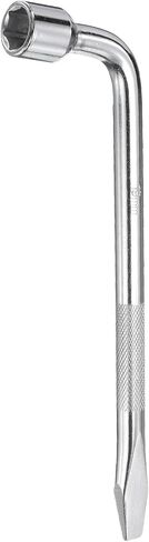 HARFINGTON Car Spare Tire Lug Wrench 23mm Carbon Steel l Type Slotted End Hexagon Socket Wrench L-Shaped Tire Repair Tool for Automobile Repair in Saudi Arabia