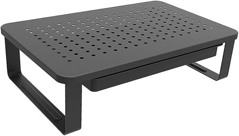 jojofuny Monitor Riser with Ergonomic Laptop Stand for Desk Space-saving Desktop Organizer with Heat Dissipation for Office and Home Use in Saudi Arabia