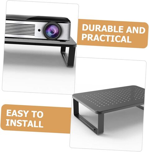 jojofuny Monitor Riser with Ergonomic Laptop Stand for Desk Space-saving Desktop Organizer with Heat Dissipation for Office and Home Use in Saudi Arabia