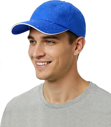 Mens Waterproof Baseball Cap UPF50+ Windproof Golf Hat, Breathable Adjustable Outdoor Rain Cap for Women in Kuwait