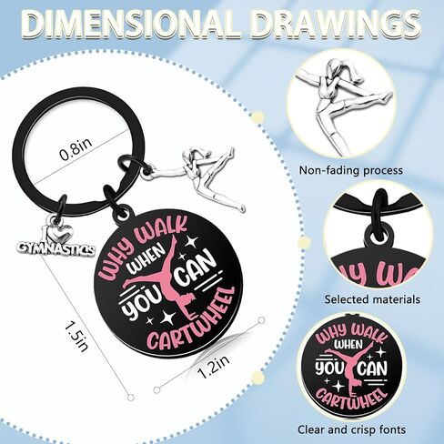 Gymnastics Gifts for Girls Women Cute Gymnast Gifts for Gymnastics Lovers Best Gymnastic Stuff for Teen Girls Gymnast Keychain Accessories Stuff for Teen Girls Personalized Birthday Graduation Gift in Kuwait
