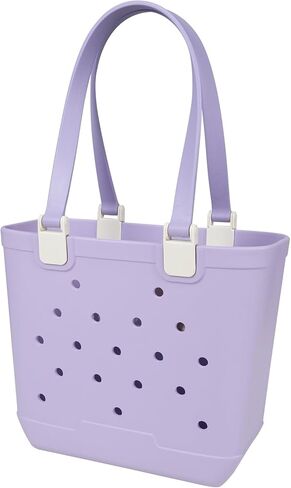 حقيبة الشاطئ - حقيبة مطاطية متوسطة الحجم مقاومة للطرف مع جيب مقاوم للماء للسفر وحمام السباحة - 14.57 بوصة طول × 5.9 بوصة عرض × 11.61 بوصة ارتفاع in Kuwait