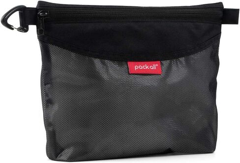 pack all Travel Accessories Bundle | Zipper Pouch (M) & 16L Foldable Tote Bag (Black) in Saudi Arabia