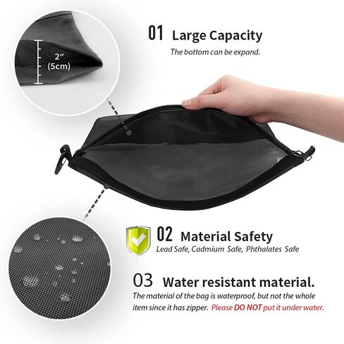 pack all Travel Accessories Bundle | Zipper Pouch (M) & 16L Foldable Tote Bag (Black) in Saudi Arabia