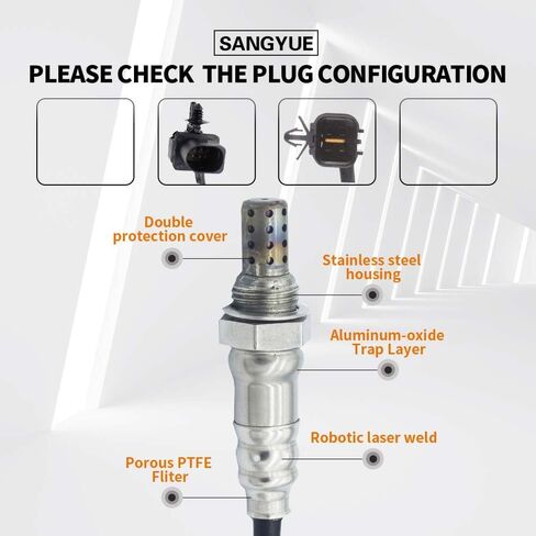 2PCS Oxygen O2 Sensor 1 & 2 (Only fit 1.6L) for Hyundai & Kia & Dodge 2012-2017 Accent Veloster 1.6L; 2012-2014 2016 Rio Soul 1.6L; 2013-2014 Attitude 1.6L Upstream + Downstream in Saudi Arabia