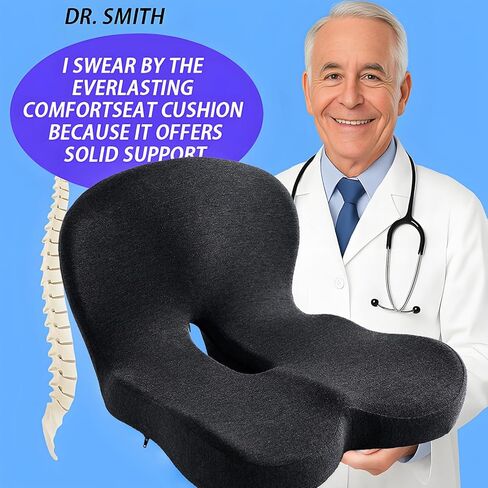 وسادة مقعد مدمجة من إسفنج الذاكرة على شكل حرف L لكرسي المكتب والشاحنة والسيارة، وسادة مقعد مريحة للسائق للظهر وأسفل الظهر ودعم عظم الذيل لسائق الشاحنة والقيادة الطويلة (أسود) in Kuwait