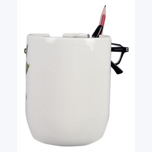 Young's Inc Ceramic Eyeglass and Stationery Holder Cup – White Face Desk Organizer with Sunglass Stand, 5 InchMulti-Purpose Accessories Organizer for Home, Office, Vanity, or Nightstand Decor in Kuwait