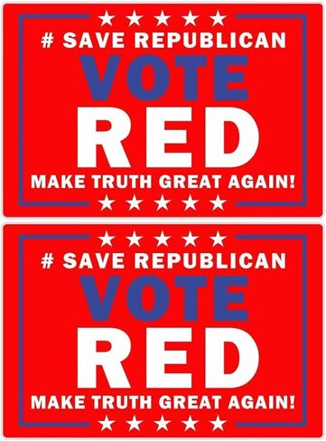 2 حزمة حفظ التصويت الجمهوري الأحمر 2024 Mangets عاكس الفينيل تسجيل المحمول صائق سيارة الوفير نافذة للماء المغناطيس الديكور in Kuwait