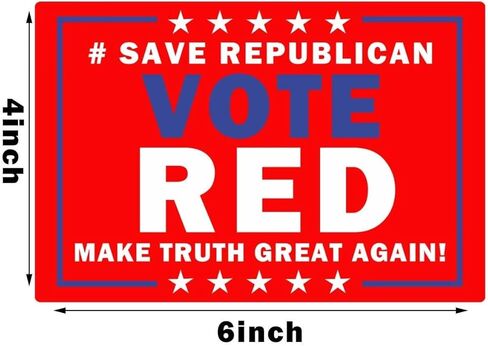 2 حزمة حفظ التصويت الجمهوري الأحمر 2024 Mangets عاكس الفينيل تسجيل المحمول صائق سيارة الوفير نافذة للماء المغناطيس الديكور in Kuwait