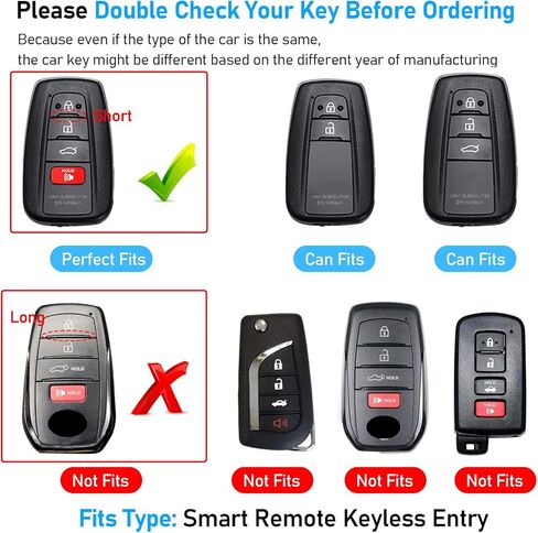 Yumzeco Compatible with Toyota Key Fob Cover,Key Case for 2020-2023 Highlander 2020-2024 RAV4 Camry 2019-2022 Avalon Corolla 2016-2022 Prius,Metal Shell Carbon Fiber Pattern Full Protection 4 Buttons in Kuwait
