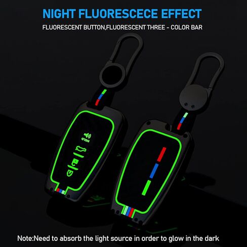 Yumzeco Compatible with Toyota Key Fob Cover,Key Case for 2020-2023 Highlander 2020-2024 RAV4 Camry 2019-2022 Avalon Corolla 2016-2022 Prius,Metal Shell Carbon Fiber Pattern Full Protection 4 Buttons in Kuwait