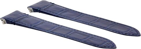 Ewatchparts 21MM LEATHER WATCH STRAP BAND COMPATIBLE WITH CARTIER SANTOS WSSA0018 4072 QUICKRELEASE BLUE in Saudi Arabia