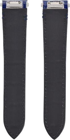 Ewatchparts 21MM LEATHER WATCH STRAP BAND COMPATIBLE WITH CARTIER SANTOS WSSA0018 4072 QUICKRELEASE BLUE in Saudi Arabia