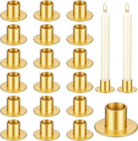 18 قطعة من حوامل الشموع المستدقة الذهبية، حوامل شمعدان معدنية للشموع العمودية، ديكور قطع مركزية لحفلات العشاء والذكرى السنوية للزفاف in Kuwait