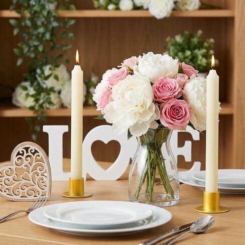 18 قطعة من حوامل الشموع المستدقة الذهبية، حوامل شمعدان معدنية للشموع العمودية، ديكور قطع مركزية لحفلات العشاء والذكرى السنوية للزفاف in Kuwait