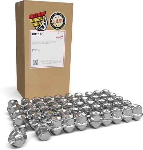 Wheel Accessories Parts 40 Pcs M12x1.5 Thread OEM Style Lug Nuts 1.25" 32mm Long Chrome 3/4" 19mm Hex Fits Ford Escape Fusion Fiesta Ranger | Lincoln MKZ MKC | CV6Z-1012-C | 611-303 | ACPZ-1012-H in Saudi Arabia