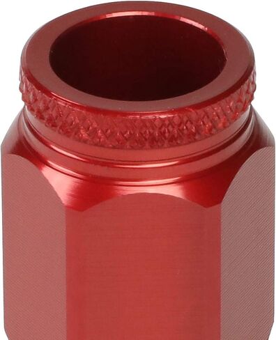J2 Engineering 16 قطعة 7075 ألومنيوم مفتوح النهاية M12 x 1.25 صواميل العروة مع 4 قطع صواميل قفل ومفتاح، أحمر، مقعد مخروطي مناسب، LN-T7-002-125-RD in Saudi Arabia