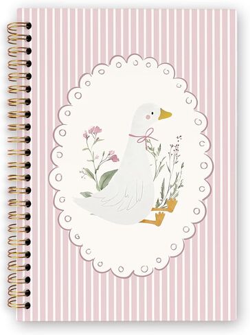 dvhdajed Pink Rose Flower Spiral Notebook, Cottagecore Floral Journaling Notebooks, Coquette Rose Gifts Spiral Journal for Women, Pink Floral Office School Supplies Gifts, 5.5x8.3In in Kuwait