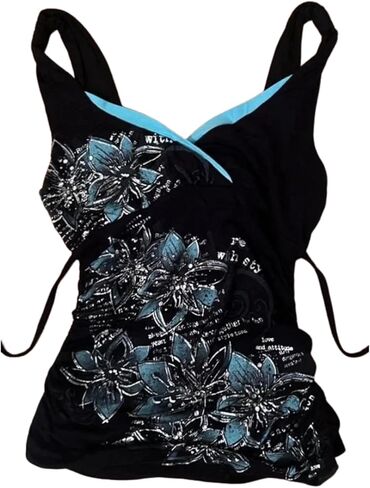 Whimsical Y2k Halter Tops for Women Emo Grunge Tank Top Floral Western Mcbling Tops 90s Clothes 2000s Clothing in Saudi Arabia