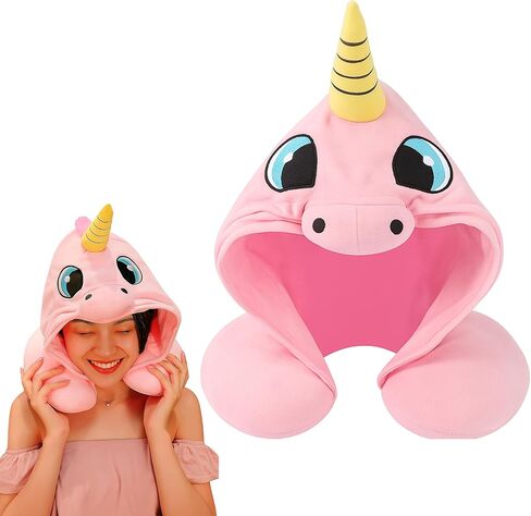 وسادة مع غطاء محرك السيارة وقناع العين للأطفال - دعم الرقبة أثناء السفر، مجموعة مريحة ناعمة للأطفال، تصميم أخضر لطيف، راحة مريحة في أي مكان 21 × 7.5 سم in Kuwait