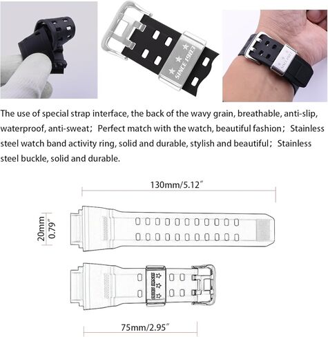 بديل حزام الساعة من الراتنج متوافق مع Casio G-Shock 10455201 GW9400 GW-9400 GW-9400BJ-1 GW-9400J-1 GW9200 GW-9200 GW9300 GW-9300 G9400 G-9400 بديل حزام ساعة مطاطي للرجال وحزام ساعة نسائي in Kuwait